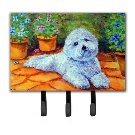 Jensendistributionservices Bichon Frise On The Patio Leash & Key Holder MI1718278